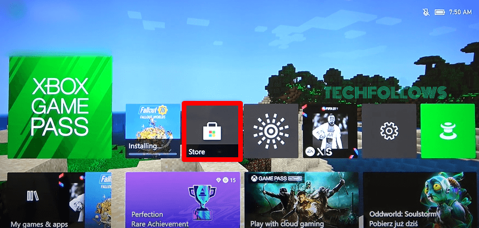 Open Microsoft Store to install ESPN