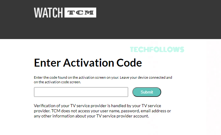 Enter TCM activation code 