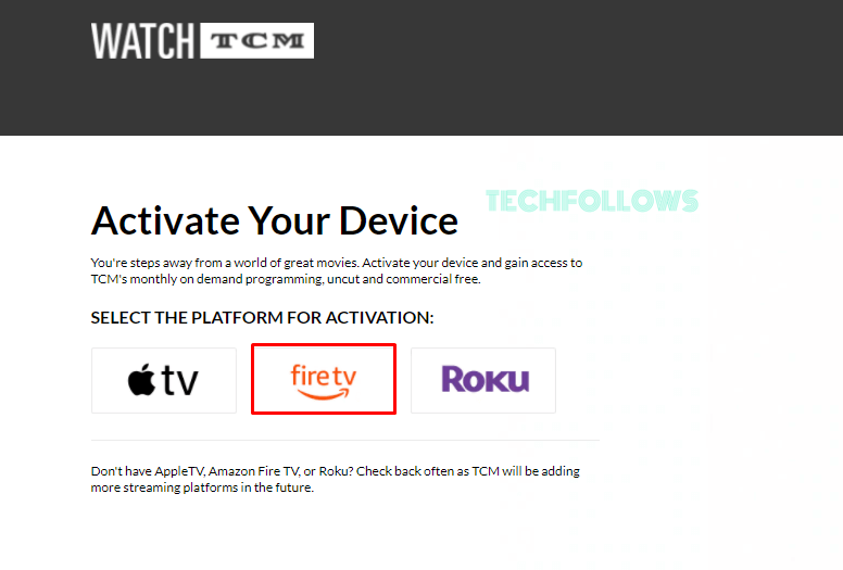 Choose a device to activate TCM