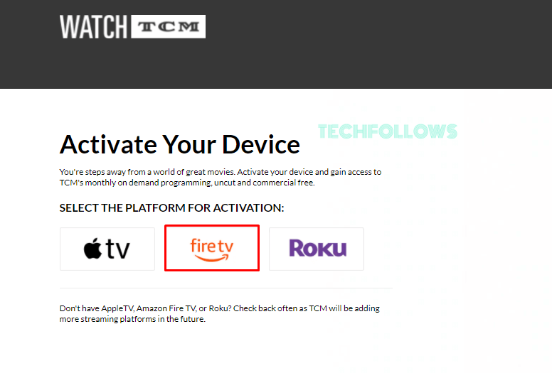 Choose a device to activate TCM 