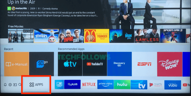 Click Apps on Samsung Smart TV 
