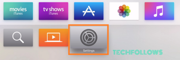 Open Settings on Apple TV