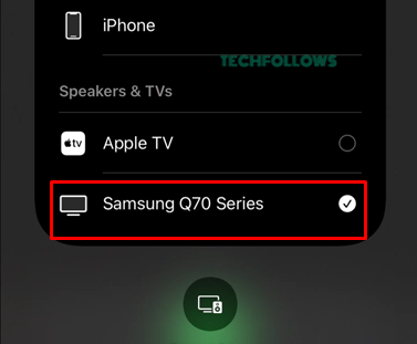 Select your Samsung TV