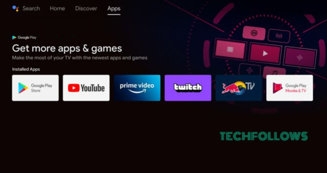 Open Google Play Store on Android TV