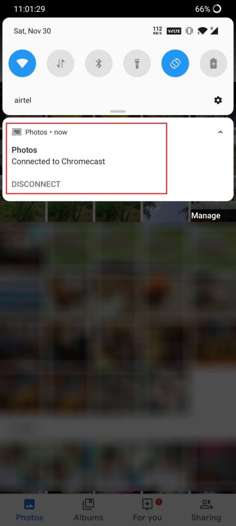 Chromecast Google Photos using Smartphone