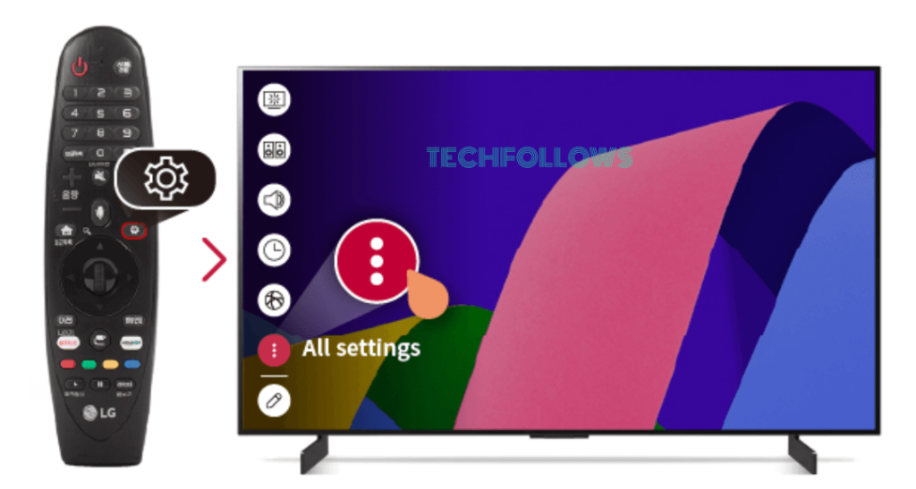 Tap All Settings on LG TV 