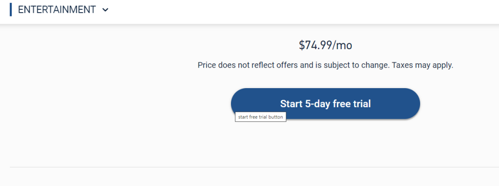 Click Start 5-day free trial