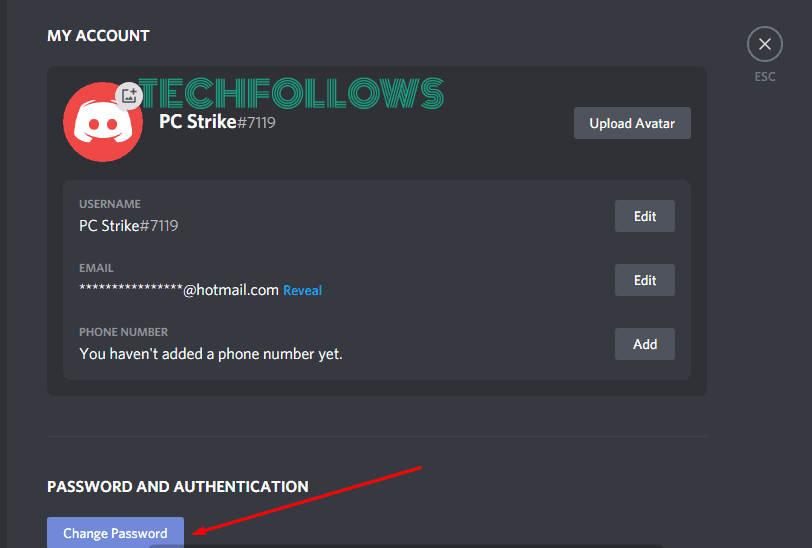 How to Change Discord Password on mobile