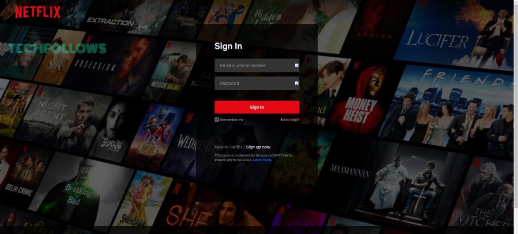 Netflix website