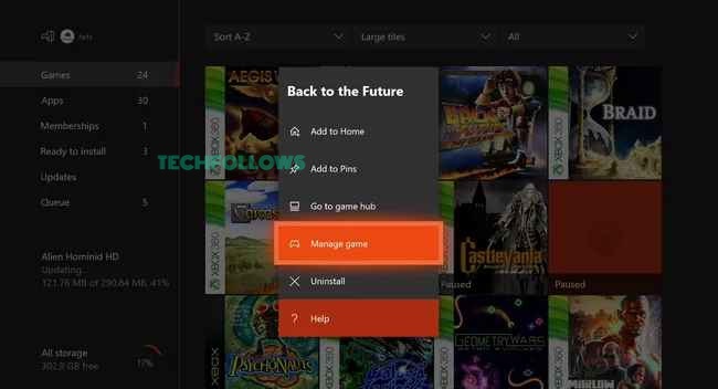 Choose the Uninstall option