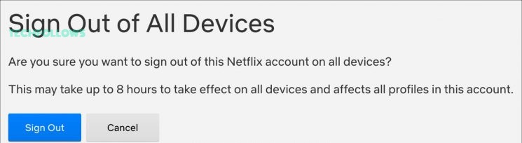 Sign Out Netflix account on All Devices