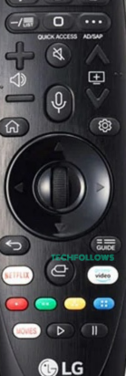 Press the Wheel button on LG Magic remote