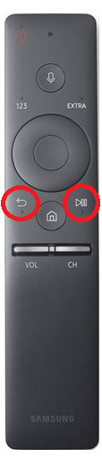 Press Back and Pause/Play button to pair the remote