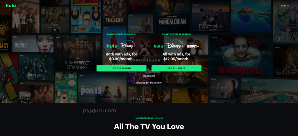 Hulu website