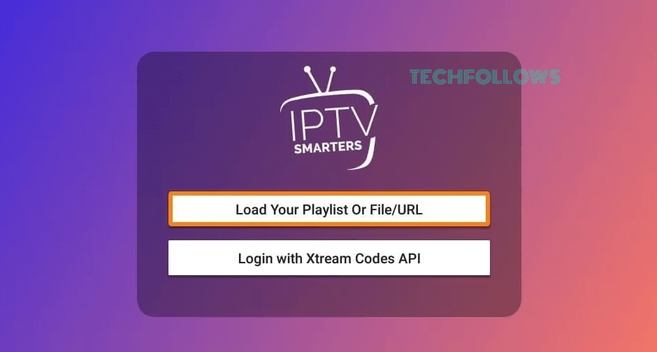 Click any IPTV Sign In method 