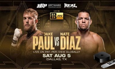 How to watch Jake Paul vs. Nate Diaz on Apple TV