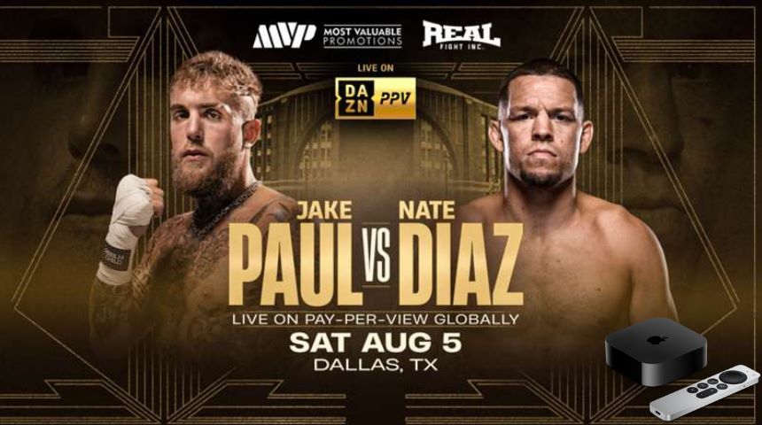How to watch Jake Paul vs. Nate Diaz on Apple TV