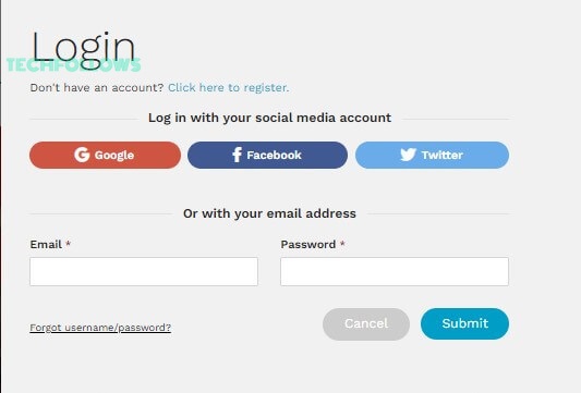 Login to the account