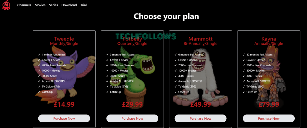 Monster IPTV subscription