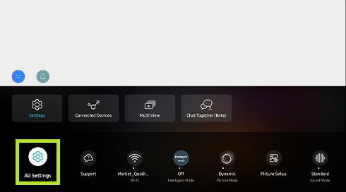 All settings on Samsung TV