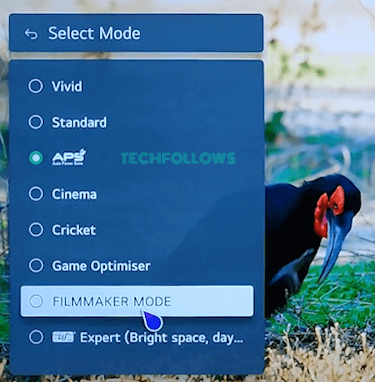 Choose any picture settings 
