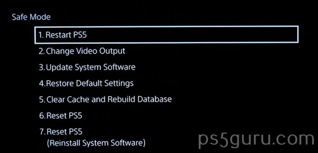 PS5 Won't turn on -Restart Your PS5 Through Safe Mode