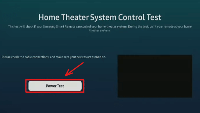 Select Power test option