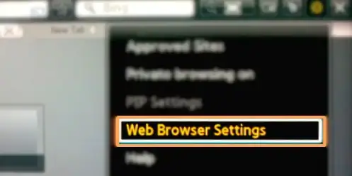 Select Web Browser Settings