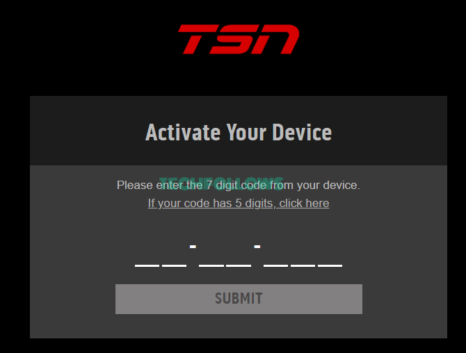 Activate TSN on Apple TV