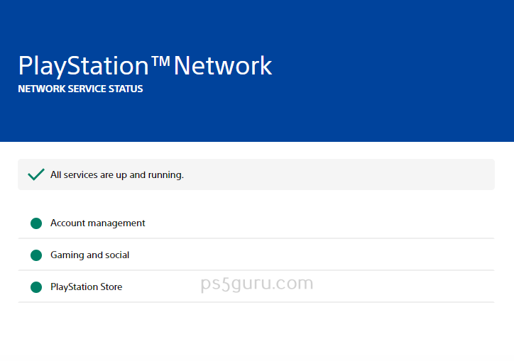 PSN Network Status