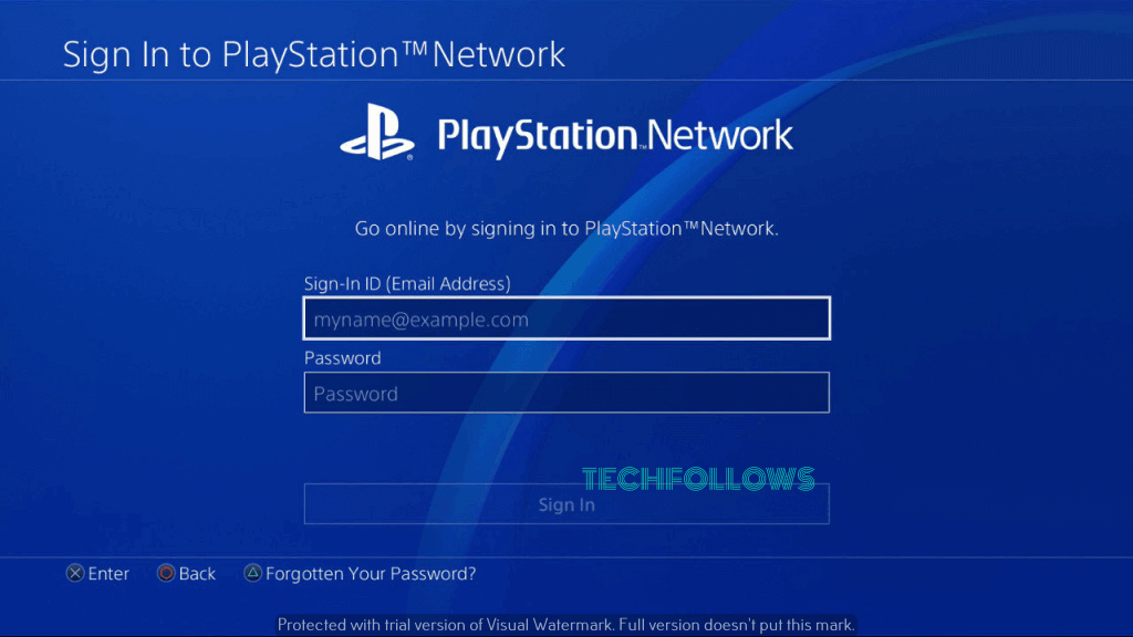 Sign in to PSN