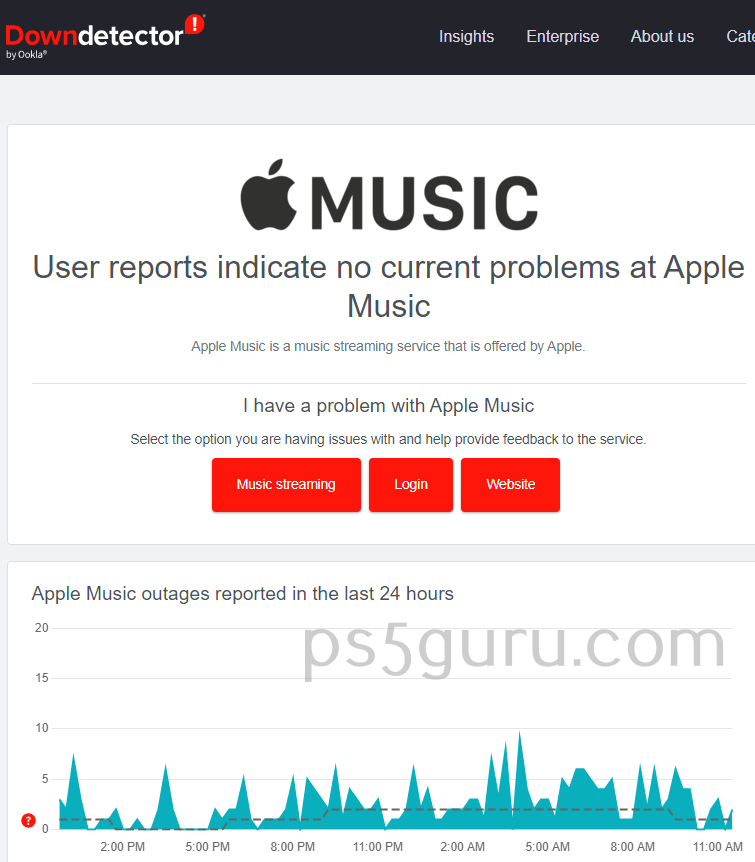 check Apple Music server status