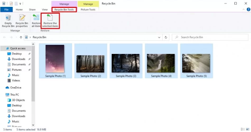  restore lost png images from recycle bin