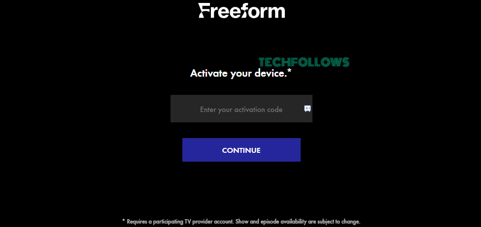 Activate the Freeform app 