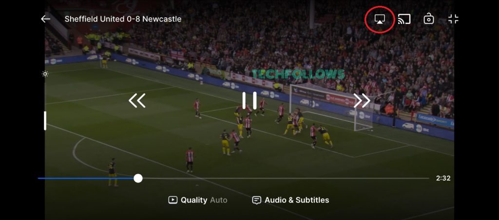 Click the AirPlay icon