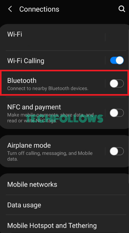 Enable Bluetooth on your Smartphone