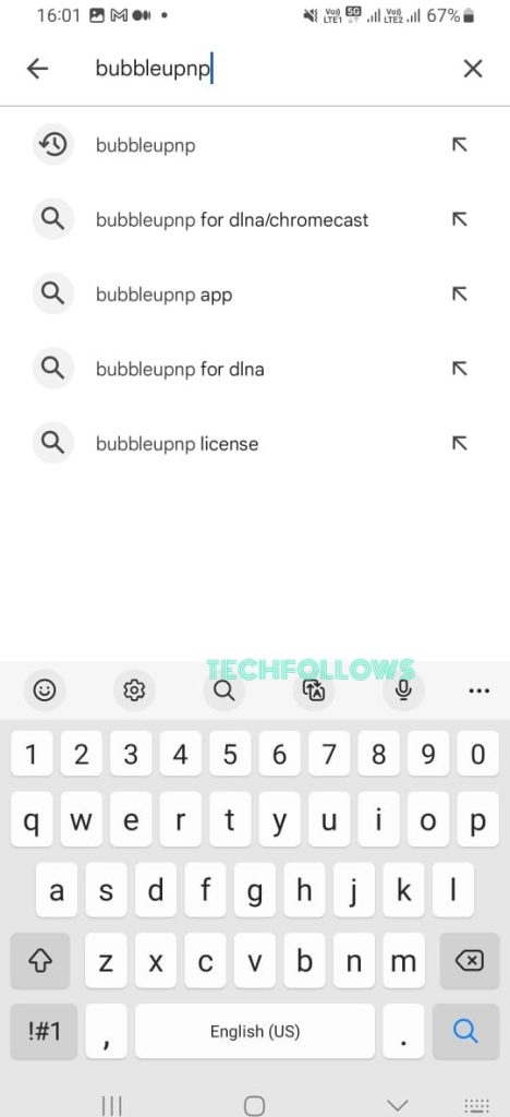 Search for the BubbleUPnP app
