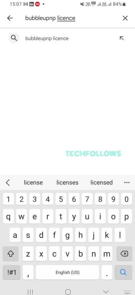 Search for BubbleUPnP License app
