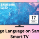 Change Language on Samsung Smart TV