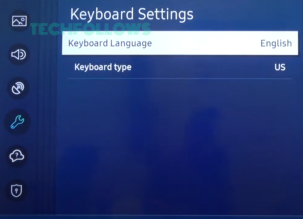 Choose Keyboard Language on Samsung TV
