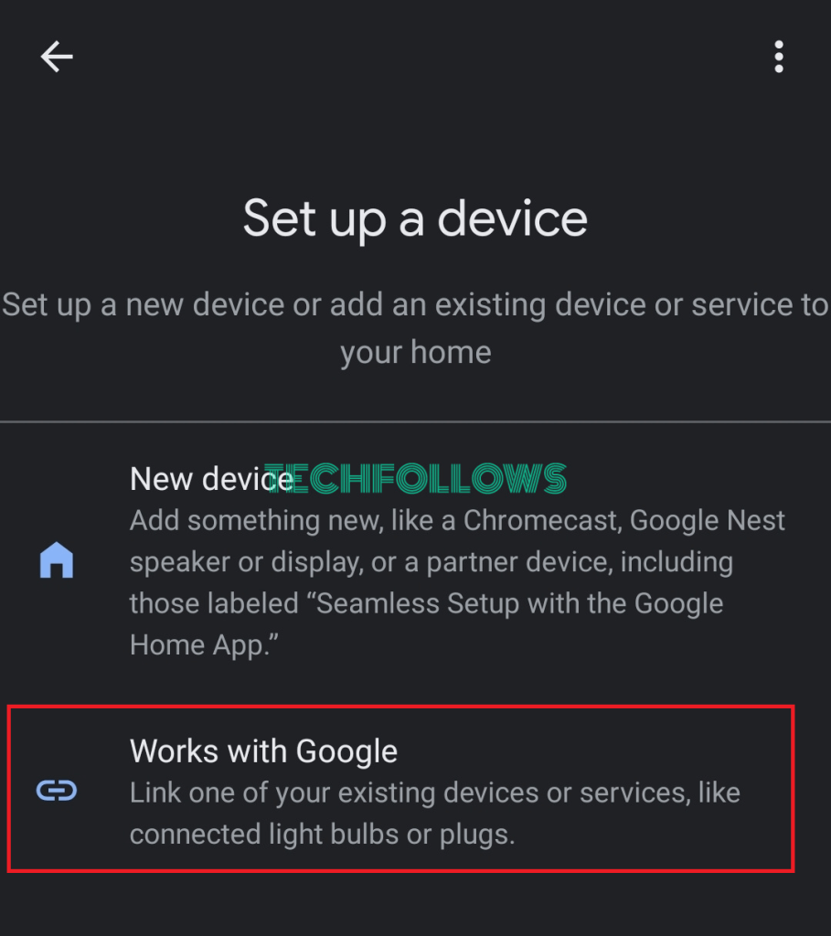 Choose Works with Google