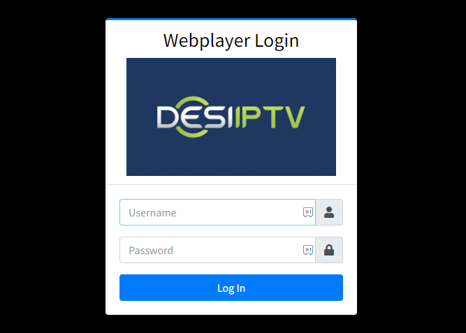 Desi IPTV Web Player