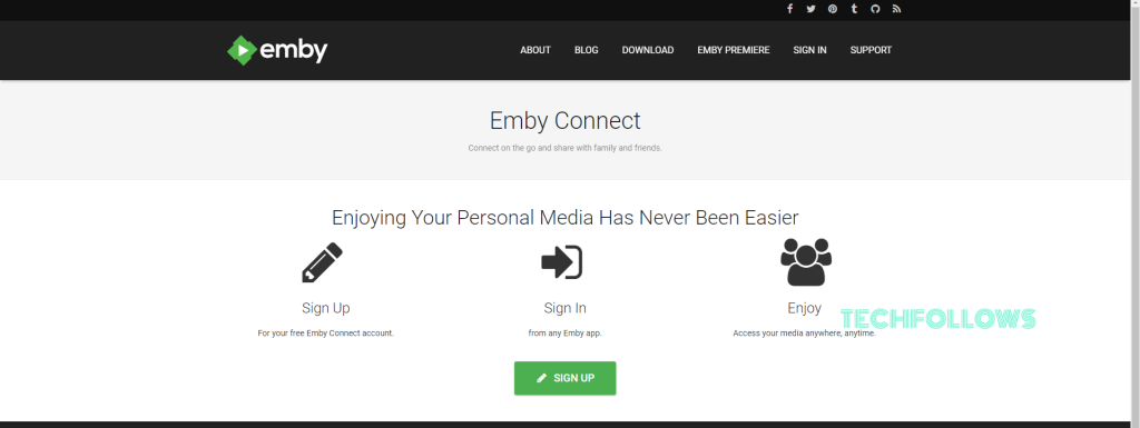 Create Emby account