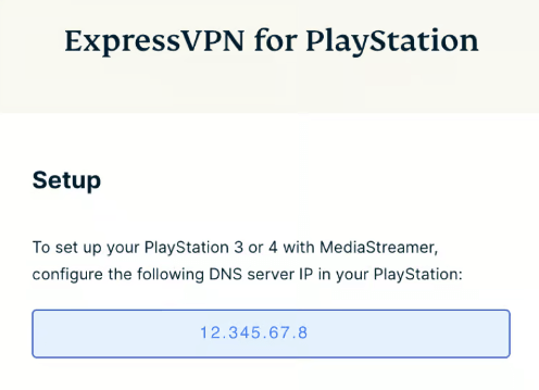 ExpressVPN on PS5 - DNS IP 