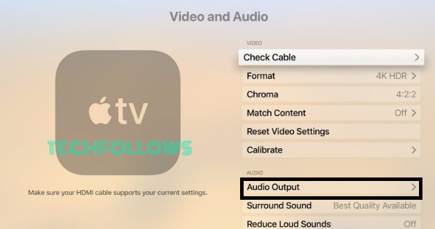 Choose Audio Output and select your HomePod to pair it with Apple TV 