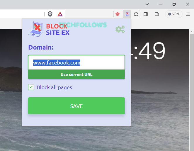 Click the Save button