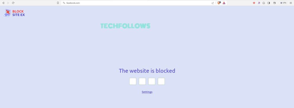 Block webiste on Brave using Block Site EX