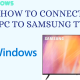 How to Connect PC to Samsung TV
