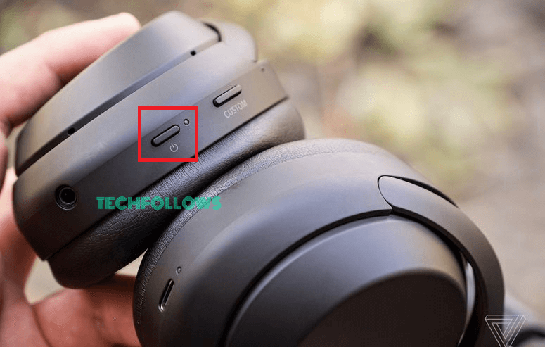 Press the Power button on Sony-WH-1000XM4