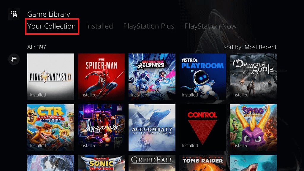 Your Collections - How to Delete Games on PS5